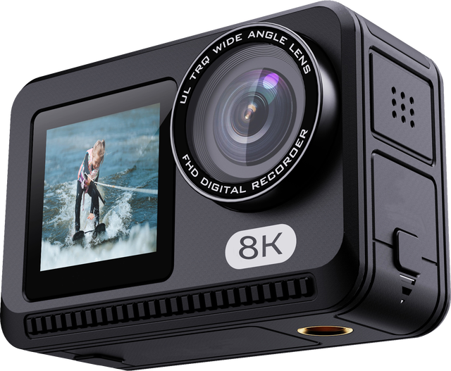 Professional Action Camera: 8K 30fps Ultra HD + 25M Waterproof, Dual Screen + WiFi + EIS Stabilization a Visual Powerhouse
