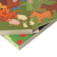 OEM Langlebiger Pappbuchdruck Vollfarbiger Individueller Pappbucheinband Kinderbuch für Frühes Lernen