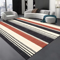 Tapis de sol moderne, simple, de luxe léger, haut de gamme, résistant à la saleté, facile d'entretien, imprimé, pour salon, chambre à coucher, chevet