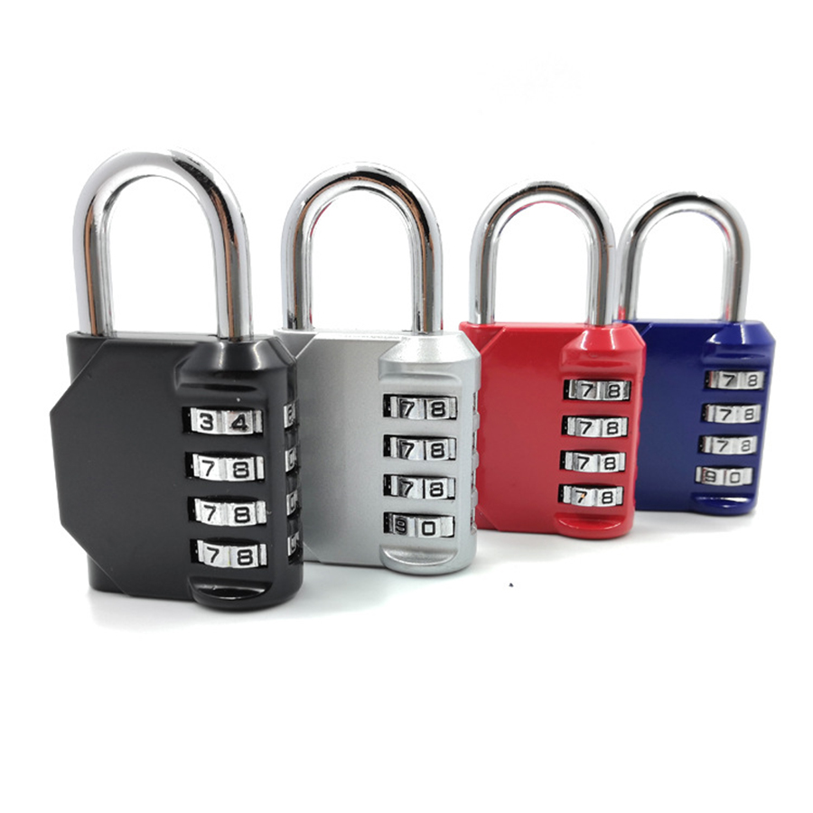 Heavy Duty 4 dígitos liga de zinco cor keyless senha código número ginásio combinação digital cadeado para armário