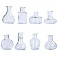 Ensemble de 8 vases en verre transparent de qualité supérieure, sans plomb, mini vases en cristal de luxe pour la décoration de la maison et les mariages