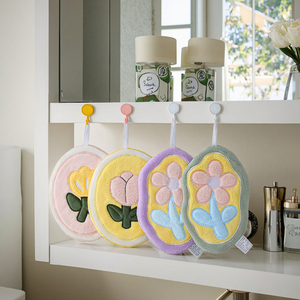 Asciugamano per Asciugare le Mani Istantaneamente, Comodo e Creativo, Asciugamano Decorativo per Bagno a Forma di Fiore, Carino - Product Image 1