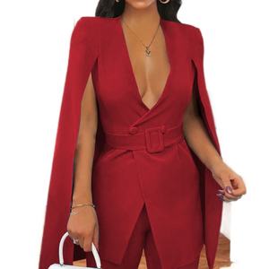 XIUYU New Design Notched Collar Long Sleeve Belted Slim Fit <b>Blazer</b> for Women - Product Image 2