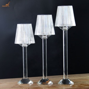 Hot Sale 3-Piece Set Clear Crystal Exquisite Candle Stand Customizable Christmas Wedding Decoration Elegant <strong>Candlestick</strong> <strong>Holder</strong> - Product Image 5
