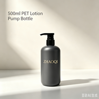 Flacon pompe à lotion PET 500 ml, col à vis 24/410, emballage cosmétique, impression de logo couleur personnalisée, OEM