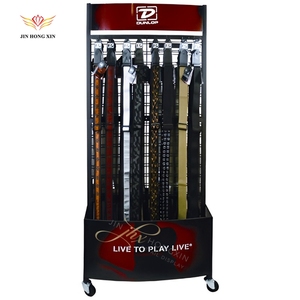 Xoay vành đai Tie khăn túi xách giá cho bán lẻ treo mặt hàng kim loại kệ trưng bày kệ với bánh xe - Product Image 3