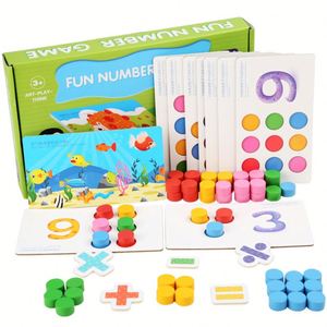 Jouets d'apprentissage Montessori en bois pour l'initiation aux opérations mathématiques, directement de l'usine, les plus vendus pour les enfants - Product Image 1