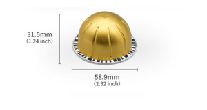 Cápsulas de Café Vacías de Aluminio Desechables Personalizadas OEM para <span class=keywords><strong>Nespresso</strong></span> <span class=keywords><strong>Vertuo</strong></span> con Tapas de Sellado Térmico para Máquina - Product Image 2