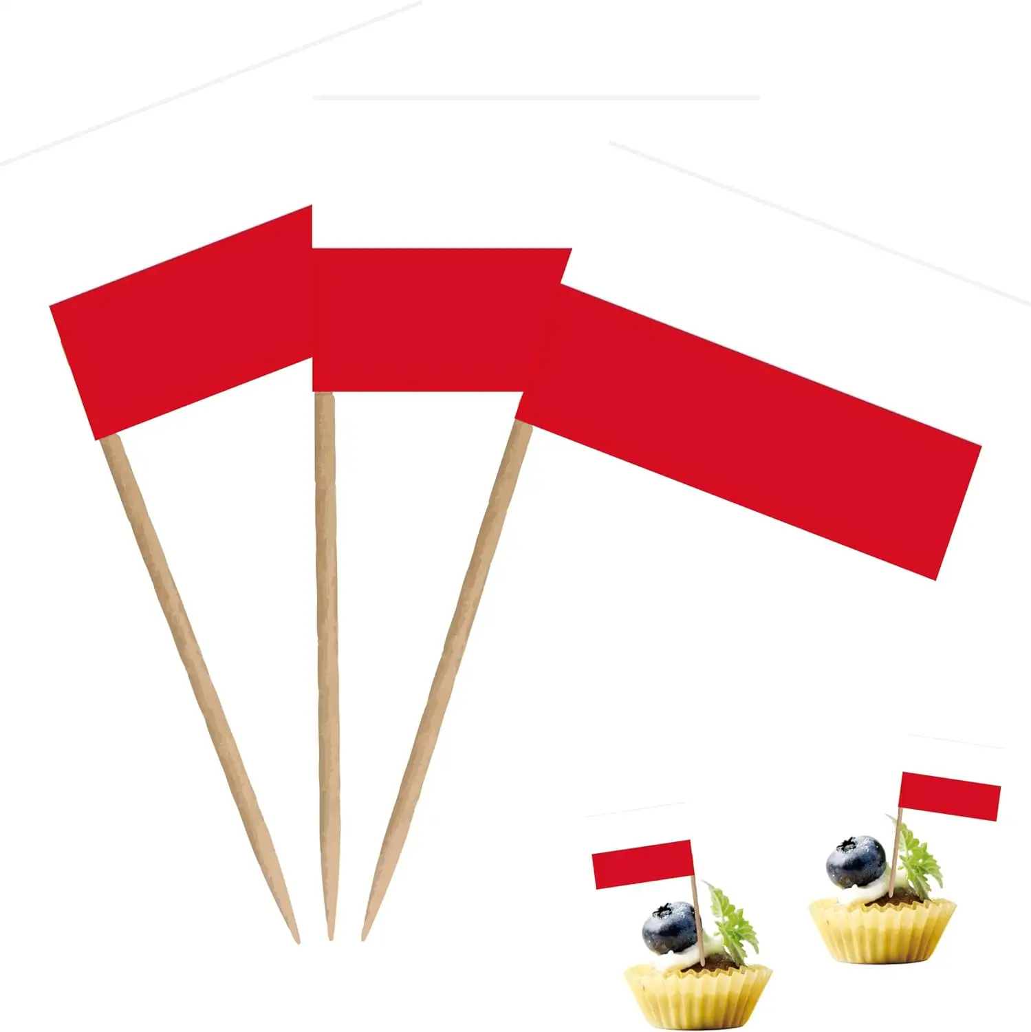 Individuelles polnisches Zahnstoßstöpsel-Band Flagge Republik Polen kleine Mini-Cocktails Fruchtkuchen Oberteile Speise-Stick Flaggen-Dekorationen