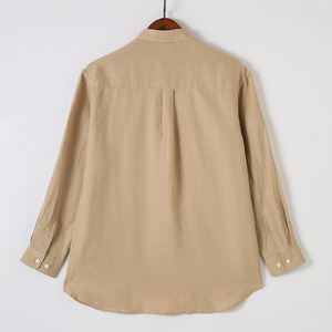 Chemises de poche surdimensionnées en <span class=keywords><strong>lin</strong></span> pour femmes, <span class=keywords><strong>chemise</strong></span> en <span class=keywords><strong>lin</strong></span> à manches longues pour femmes - Product Image 6