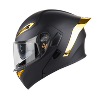 Nouveau casque de moto respirant quatre saisons, épaissi, à double visière, rabattable