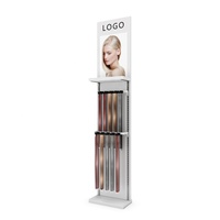 Grande vente coupe de cheveux salon boutique métal personnalisé plusieurs cheveux support extension accessoires support perruque affiche