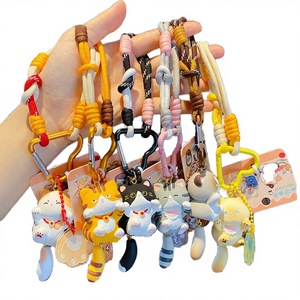 Llavero de mosquetón de goma personalizable, duradero, ecológico, con diseño de gato gordo Kawaii, para colgar en bolsos y teléfonos móviles, marca vietnamita - Product Image 2