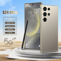 هاتف ذكي S24 Ultra 5G الأكثر مبيعًا بشاشة 6.8 بوصة وذاكرة 3 جيجابايت + 64 جيجابايت وكاميرا جميلة وقدرات ألعاب عالية وكاميرا خلفية 108 ميجابكسل، هاتف أصلي يدعم LTE باللغة الإنجليزية