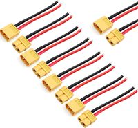 Connecteur Amass XT60 Mâle Femelle 30A 60A Plaquage Or, Prise de Batterie XT60-F XT60-M pour Drone FPV, Voiture RC, Batterie au Lithium