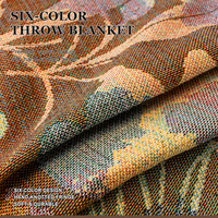 Housse de canapé texturée en lin, motif feuille, expressionniste gestuel, impasto, intense, flamboyant, sans entrave, pleine d'ardenteur