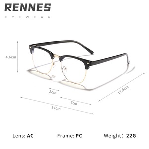 Chất lượng cao unisex Full Frame chống ánh sáng màu xanh kính quang học thời trang Thiết kế mô hình rắn kính máy tính - Product Image 6