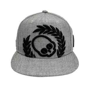 Casquettes Hip Hop conception personnalisée et couleur Logo 3D brodé, casquettes à bouton arrière, vente en gros