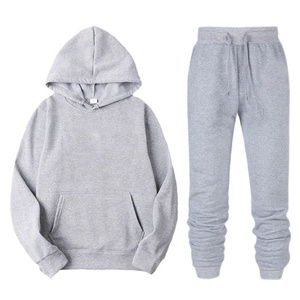 Ensemble pantalon de survêtement et sweat à capuche décontracté pour hommes, survêtement à capuche en polaire d'hiver pour unisexe - Product Image 3