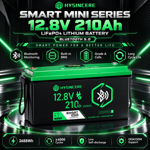 แบตเตอรี่ LiFePO4 <span class=keywords><strong>12V</strong></span> 210Ah พร้อมบลูทูธ สมาร์ทมินิ ดีฟไซเคิล ลิเธียมไอรอนฟอสเฟต 210A BMS 2688Wh สำหรับโซลาร์ RV เรือ - Product Image 6
