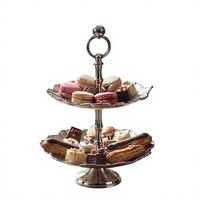 Support à gâteau en métal à 2 niveaux en forme de feuille, finition dorée vintage, plateau à dessert, centre de table, directement de l'usine