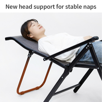 Fauteuils pliants de bureau en gros, inclinables, réglables, avec repose-pieds rétractable, pour la pause déjeuner en extérieur