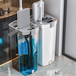 Separa el Agua Limpia de la Sucia. Mopa para suelos domésticos de doble uso, en seco y húmedo, sin necesidad de enjuague, la solución definitiva para una limpieza sin complicaciones. - Product Image 1