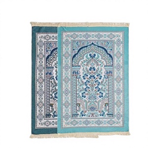 Tappeto da Preghiera Islamico di Alta Qualità, Morbido, Turco, Floreale, a Pelo Corto, Lavabile, Antiscivolo, con Borsa, Set per Ramadan ed Eid <span class=keywords><strong>Mubarak</strong></span> - Product Image 4