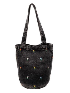 Japanese Niche Creative Feng Shui <b>Bucket</b> Small Bag for Girls' Daily Shopping Travel Embroidered Small Flowers Casual Cotton - Product Image 4