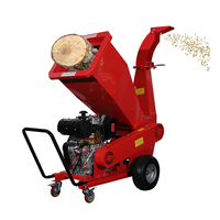 Houtversnipperaar met handmatige invoer, diesel aangedreven, 13PK, 90mm versnipperdiameter, bosbouw houtversnipperaar versnippermachine
