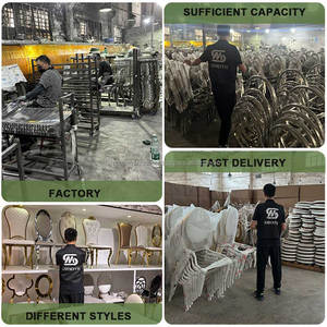 เก้าอี้พลาสติกเรซิ่นสีทองแบบถอดได้เก้าอี้งานแต่งงานงานเลี้ยงซ้อนได้ - Product Image 3