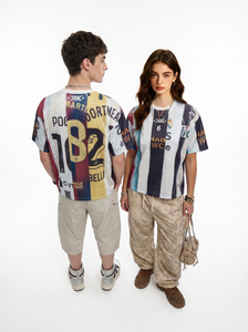 T-shirt à manches courtes en jersey à imprimé numérique rétro américain personnalisable de haute qualité, streetwear pour hommes - Product Image 3