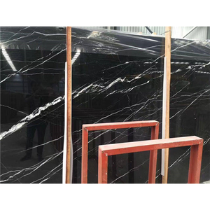 Lastra di <span class=keywords><strong>Marmo</strong></span> Nero Marquina Naturale di Alta Qualità all'Ingrosso Piastrella Decorativa <span class=keywords><strong>in</strong></span> <span class=keywords><strong>Marmo</strong></span> per Pavimento e <span class=keywords><strong>Tavolo</strong></span> da Cucina - Product Image 5