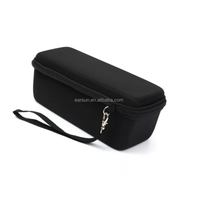 Coque rigide pour B ose Sound Link Mini/Mini 2 haut-parleur à dents bleues avec pochette en maille en silicone souple pour accessoires, noir