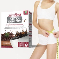 Café Keto Détox Naturel Instantané Slimbest – Complément Alimentaire Santé pour Régime Cétogène et Paléo, Substitut de Repas Complet