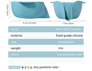 Panier de lavage en silicone pour la maison, plateau à fruits, panier de drainage de cuisine, panier de lavage pour fruits et légumes - Product Image 5