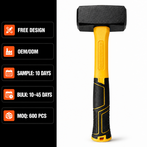 Marteau de <span class=keywords><strong>maçon</strong></span> à double extrémité avec manche recouvert de plastique <span class=keywords><strong>pour</strong></span> <span class=keywords><strong>travaux</strong></span> de maçonnerie, de briques et de béton, 800 1000 1500 2000 g - Product Image 1
