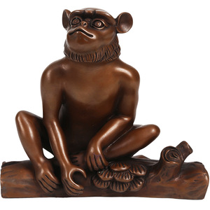 Copper Monkey Zodiac Figurine Irregular Shape Feng Shui <b>Desk</b> Decoration Office Home Use Chinese New Year Gift - Product Image 4