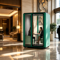 Cabine Acoustique Portable Moderne pour Réunions 2 Places avec Panneaux Acoustiques en Acier – Pods de Bureau Silencieux