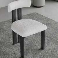 Ensemble table et chaises de salle à manger en bois massif rétro, style Wabi-Sabi, chaise de loisirs design nordique du milieu du siècle pour hôtel et villa, salon