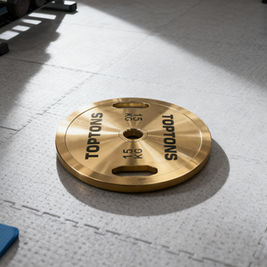 TOPTONS piringan berat baja krom perunggu kebugaran, pelat barbel angkat beban emas untuk latihan kekuatan - Product Image 5