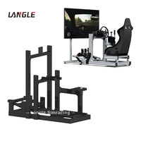Siège de jeu confortable Profil en aluminium noir 8080 Avion SIM Racing Rig Simulateur de conduite Cockpit Extrusion d'aluminium