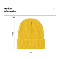 Bonnet tricoté uni 24 couleurs, chaud pour l'hiver, mini-bonnet unisexe à revers court, personnalisable, style pêcheur