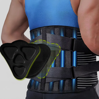 Ceinture de soutien lombaire enveloppante à 360 degrés, 6 barres de soutien, coussin de taille amovible, soutien lombaire respirant à compression