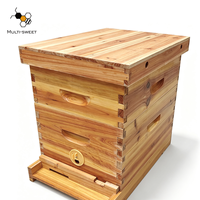 Ensemble de ruches à abeilles à double étage en bois de sapin, avec cadres, directement de l'usine chinoise, en stock, vente en gros