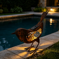 Ornement solaire artisanal de qualité supérieure en fer forgé antique en forme de coq pour la décoration de cour, de ferme ou de jardin vintage