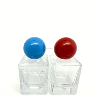 Flacon de parfum vide carré en verre super flint CMC-beauty FEA15 50ml avec sertissage par estampage à chaud et diffuseur à bâtonnets