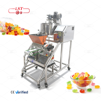 Nouvelle machine de dépose de bonbons gélifiés au chocolat LST avec remplisseur central, mini-machine à chocolat PLC et cuve de cuisson de sucre de 20L pour usine de confiserie