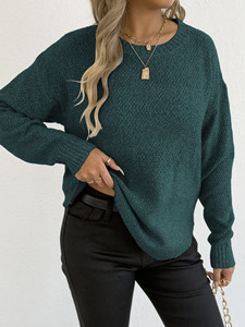 Pull-over col rond pour femme en gros, tricot personnalisé, couche de base hiver, prix direct usine - Product Image 6