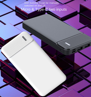 Batterie externe portable personnalisée 10000 mAh haute capacité, station d'alimentation 10W, charge rapide, pack de batterie pour téléphone